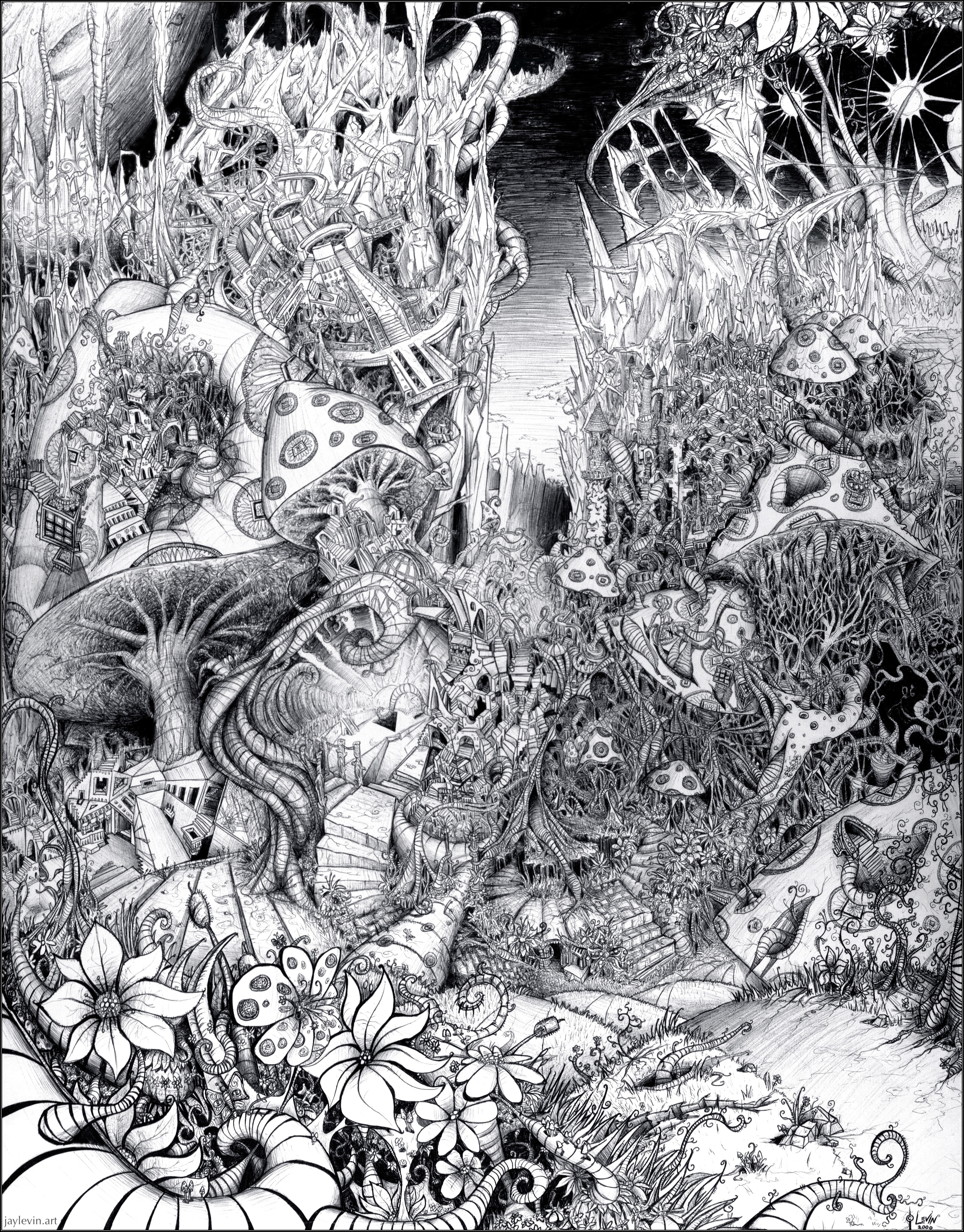 Mushroom Realm Print 22x28
